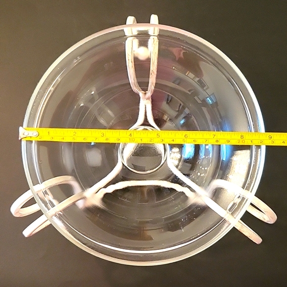 NEW Glass & Metal Floating Candle Bowl/Centerpiece, Distressed, 7" tall, BONUS! - Picture 6 of 14